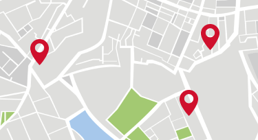 Map with location pins